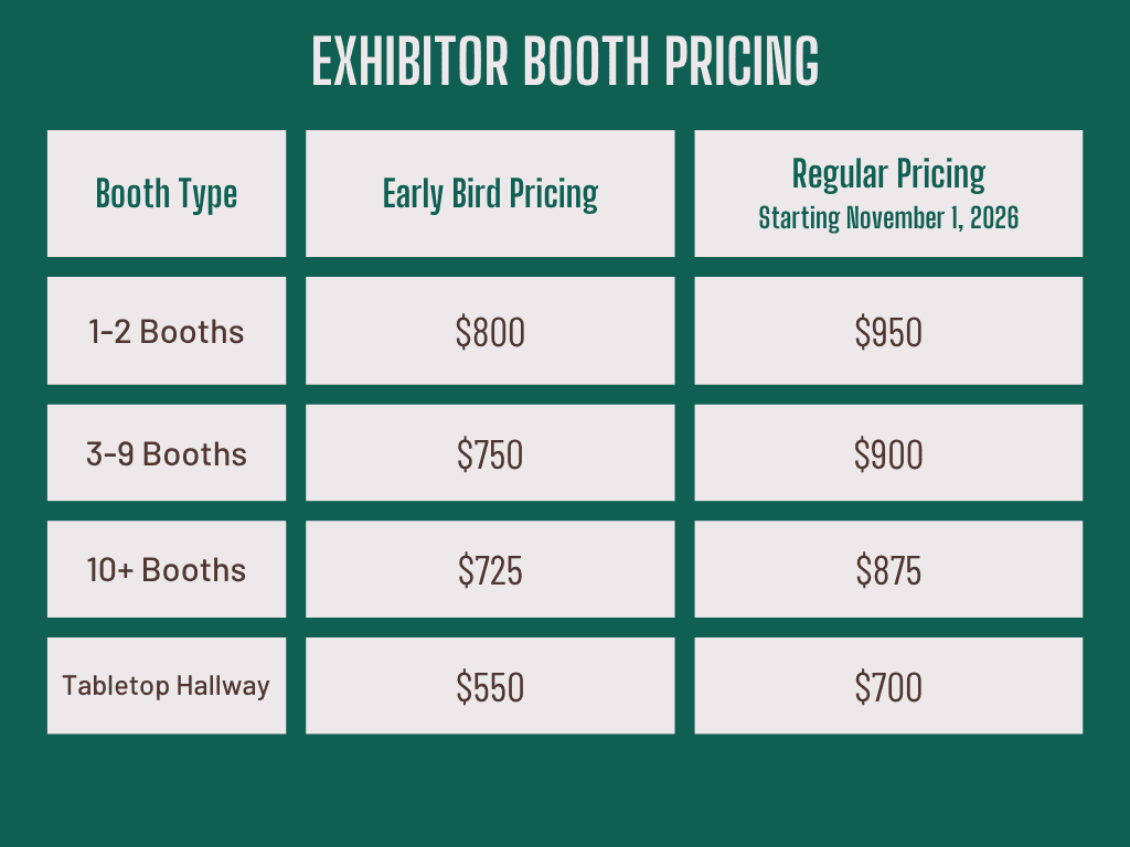 2026 Booth Pricing